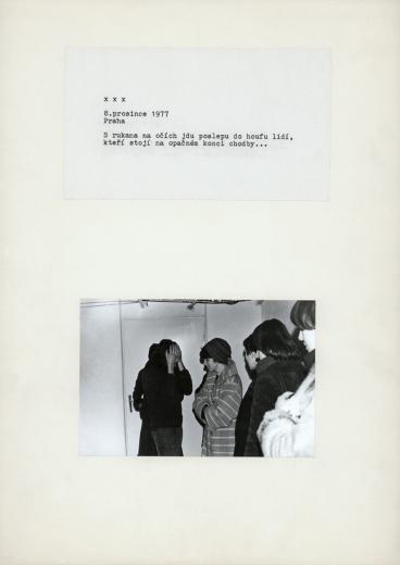 December 8th, 1977, Prague, With my hands over my eyes, I walk blindly into a group of people standing at the opposite end of the corridor…