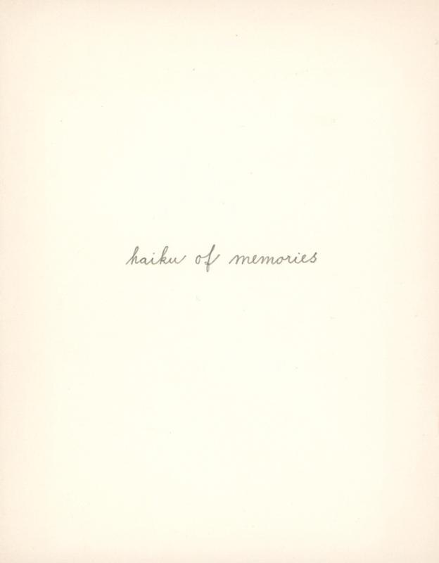 haiku of memories