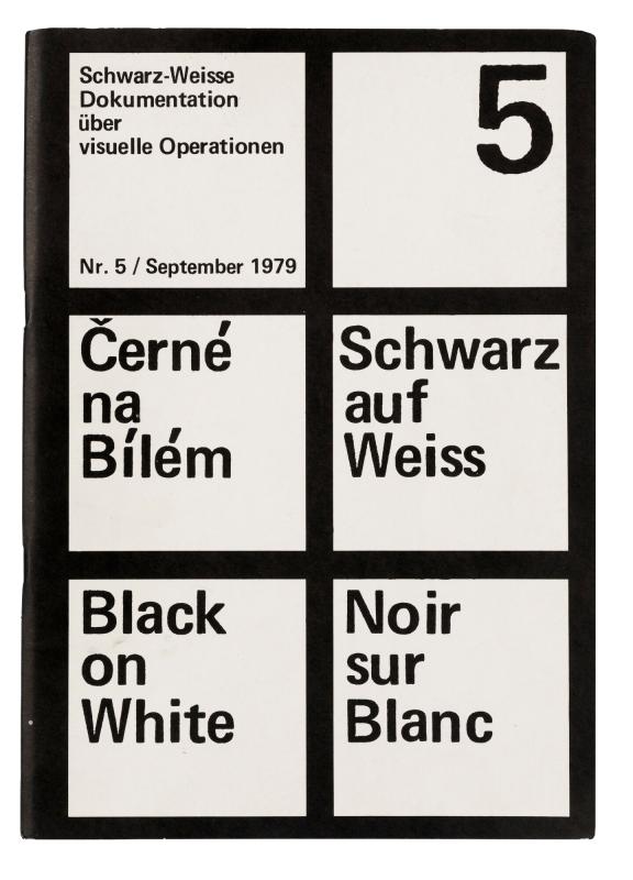 Schwarz-Weisse Dokumentation über visuelle Operationen. Nr. 5: Jiří Kolář und W.J. Hannappel, Düsseldorf 1979