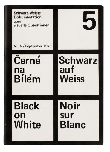Schwarz-Weisse Dokumentation über visuelle Operationen. Nr. 5: Jiří Kolář und W.J. Hannappel, Düsseldorf 1979