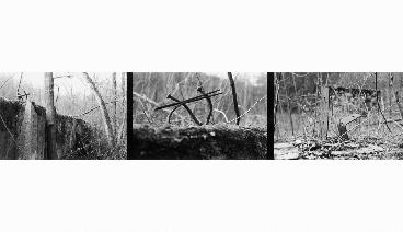 Konzentrationslager Mauthausen (Eisenreste im Fundament der Großen Halle)